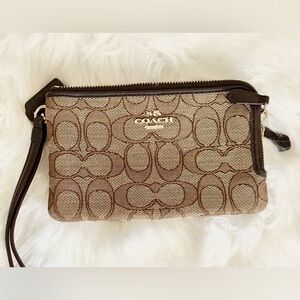 Coach Tan Signature Wristlet